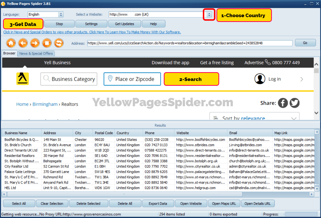 Yellow Pages SPider